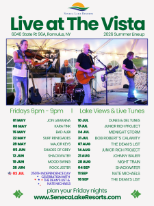 Live at The Vista at Seneca Lake Resorts band lineup 2026