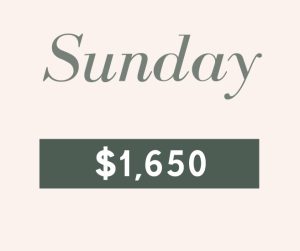 Sunday Pricing