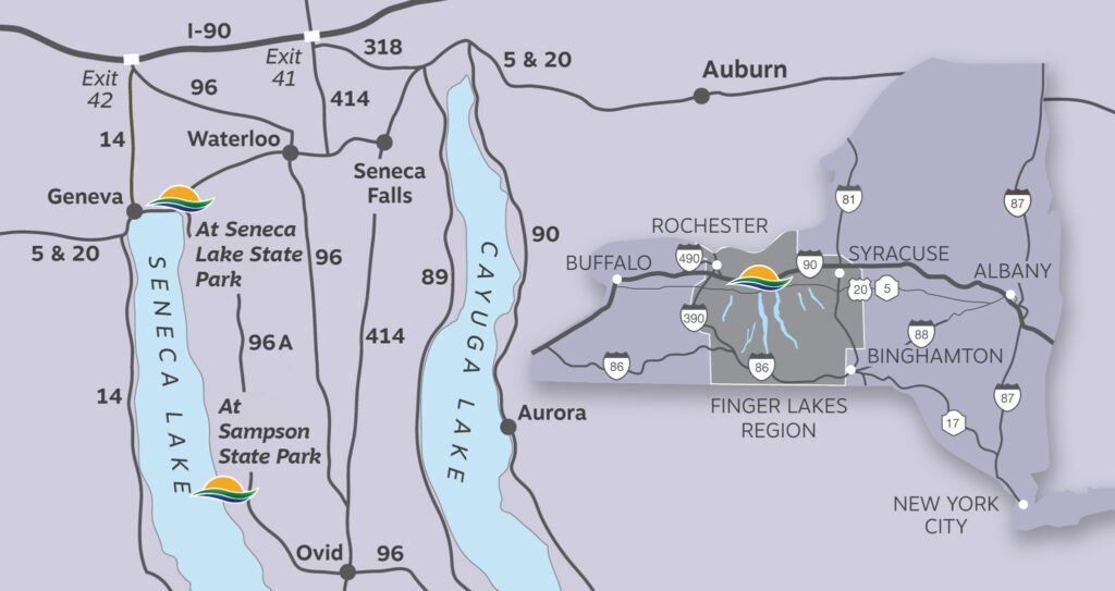 Seneca Lake Resorts Location Map